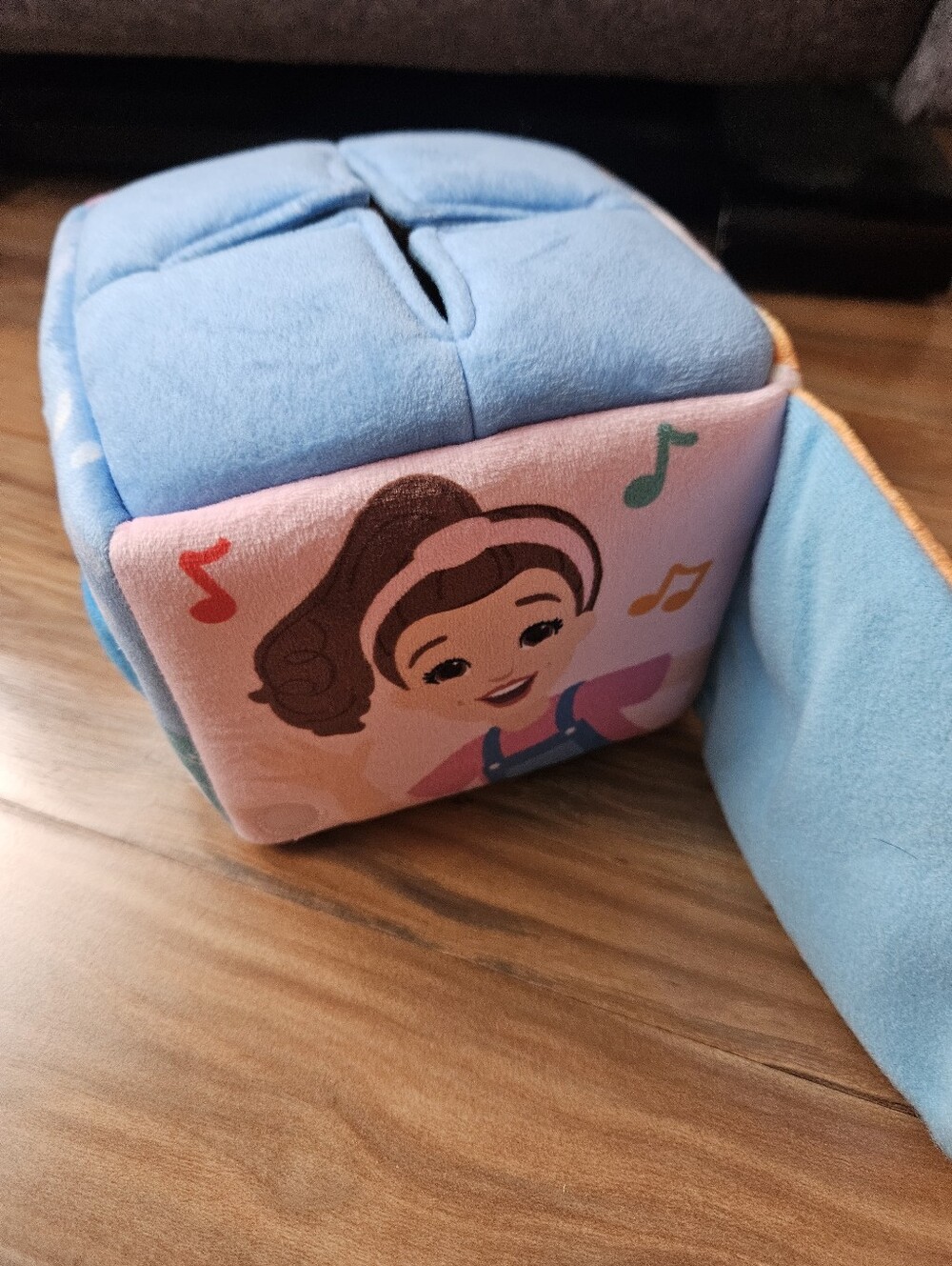 Ms. Rachel Plush Activity Cube in Blue and Pink